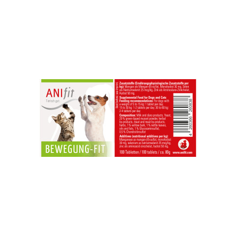 Cat Dog Supplements Movement-Fit (Bewegung-Fit) 80g 1 Piece -4- Anifit